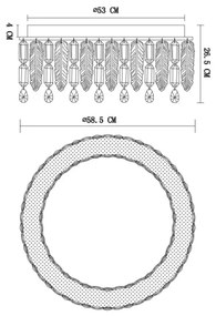 Globo 67176-58D - LED mennyezeti lámpa KLUNKA 58W/230V 2700-6000K átm. 58,5 cm + távirányítóval