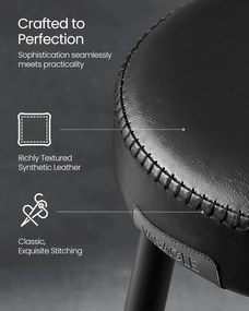 Ekho bárszékek 2db-os készlet, konyhai székek, fekete