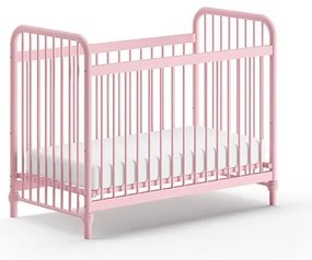 Rózsaszín fém babaágy 60x120 cm BRONXX – Vipack