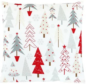 Párna karácsonyfákkal töltve, 45 x 45 cm