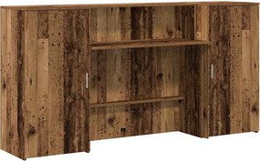vidaXL recepciós pult antik fa 200x50x103,5 cm szerelt fa
