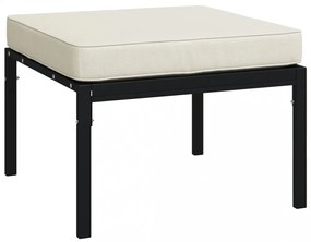 6 részes acél kerti ülőgarnitúra homokszínű párnákkal