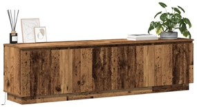 TV Szekrény LED Régi Fa 180x38x49 cm Szerelt Fa