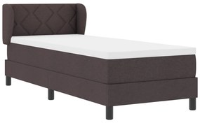 Boksz Rugós Ágy Matrac Kávébarna 80x200 cm Szövet