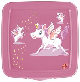 Rózsaszín gyerek uzsonnás doboz Unicorn – Snips