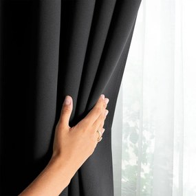 Fekete sötétítő függöny 140x175 cm – Restilo