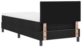 Box Spring Ágy Matraccal &amp; LED Fekete 90x190 cm Szövet