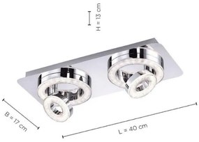 Leuchten Direkt 14521-17 - LED Mennyezeti lámpa TIM 2xLED/2,8W/230V + 2xLED/3,1W