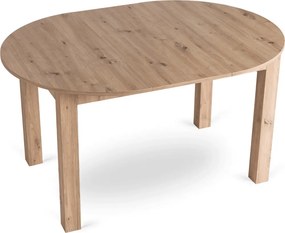 szett étkezőasztal HARRY 102-142 cm artisan tölgy és 6 szék FREDY szürke