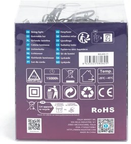 Aigostar - LED kültéri karácsonyi fényfüzér 400 LED/8 funkció 23 m IP44 meleg fehér