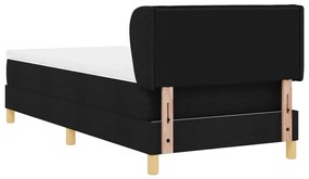 Boxspring Ágy Mattal Fekete 80x200 cm Szövet