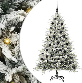 vidaXL Műfenyő világítással és gömbkészlettel Zöld 180 cm PVC és PE