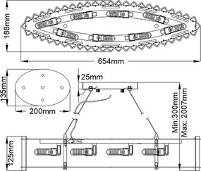Kichler klasszikus LED függeszték crystal skye króm átlátszó elsklcrystalskyeisle IP44
