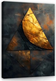 Vászonkép Absztrakt Ipari Loft Arany Fekete Nappali Hálószoba 100x70