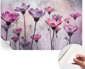 Öntapadós tapéta Fali furnér 3D hatás Pasztell virágok 416x254 cm