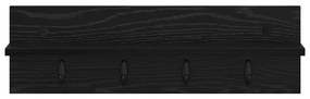 Fali Kabáthorog polcokkal Musta tammi 60 x 10.5 x 18 cm Faanyag
