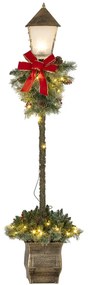 Karácsonyi lámpás LED fényfüzérrel, tobozokkal, 150 cm magas