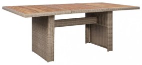 9 részes kültéri polyrattan étkezőgarnitúra párnákkal