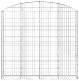 vidaXL íves horganyzott vas gabion kosár 200x30x180/200 cm