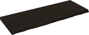 vidaXL sötétbarna kezelt tömör tölgyfa asztallap 160x60x(2-6) cm