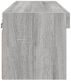 szürke sonoma színű TV-szekrény LED-világítással 60x30x30 cm
