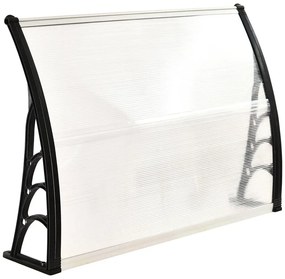 Outsunny előtető bejárati ajtó fölé, 75 x 100 cm méretű, fehér színű polikarbonát előtető