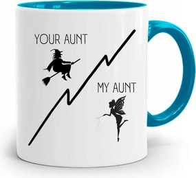 Kék Bögre Ajándék Néniknek Your Aunt My Aunt fényképes nyomtatással
