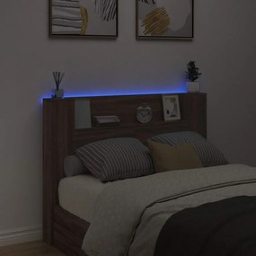 Fejtámla polcokkal Barna Tölgy 140 x 16,5 x 103,5 cm Faanyag