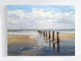 Vászonkép Canvas Tengerpart Tenger Pale Hullámtörő Balti-tenger Természet 100x75