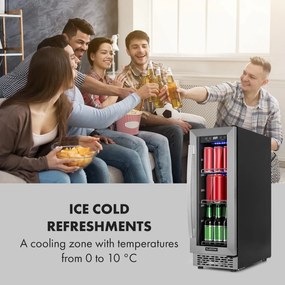 Klarstein Beerlager 56, italhűtőszekrény, 56 liter, 20 palack, G energiahatékonysági osztály, rozsdamentes acél, fekete