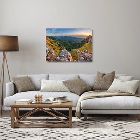 Üveg kép - Hegyi táj (70x50 cm)
