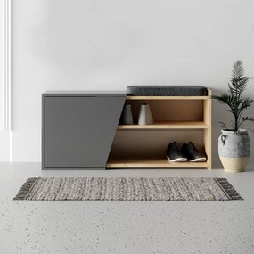 Cipőtároló Fiona - Oak, Anthracite