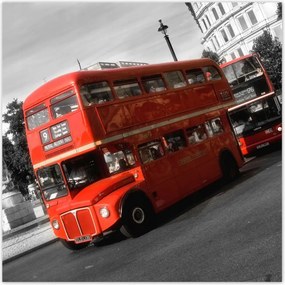 Poszterek 140x140 Piros busz