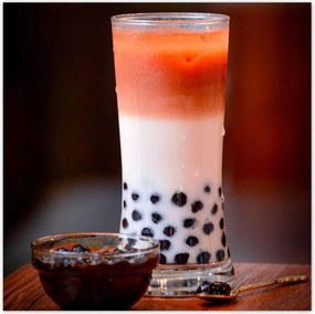 Poszterek 30x30 Bubble tea buborékok