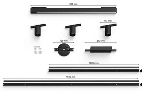 Philips-KÉSZLET 4xLED RGB Dimmelhető lámpa sínrendszerhez Hue LED RGB/44,6W/230V