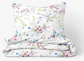Goldea pamut ágyneműhuzat - festett réti virágok 240 x 220 és 2db 70 x 90 cm