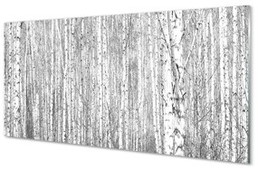 Akrilkép Fekete-fehér fa erdő 120x60 cm