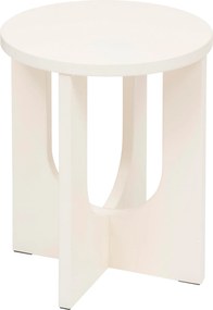 Kiegészítő Dohányzóasztal Kerek Bézs Mdf A Hálószoba Nappali Ø 40 cm