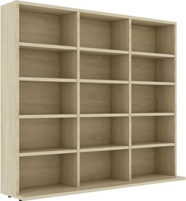 vidaXL sonoma tölgy szerelt fa CD-tartó szekrény 100x23x89,5 cm