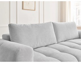 Világosszürke kinyitható-tárolóhelyes kanapé 251 cm Fuji – Bobochic Paris