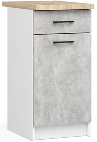 Konyhabútor 180 cm Ozara IV (fehér + beton). Akció -14%. 1071175