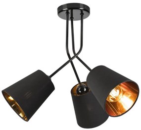 Csillár rúdon IRMA 3xE27/15W/230V fekete