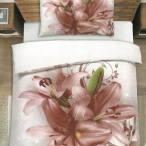 3D pamut ágyneműhuzat LILYVIA, szürke Ágyneműhuzat mérete: 70 x 90 cm | 140 x 200 cm