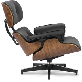 Prémium Forgó Fotel Fekete Eco-bőr Kárpittal. PALERMO