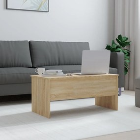 Sonoma tölgy színű szerelt fa dohányzóasztal 102x50,5x46,5 cm