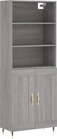 vidaXL szürke sonoma szerelt fa magasszekrény 69,5 x 34 x 180 cm