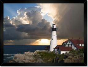 Poszterek keretben 40x30 Világítótorony Tenger