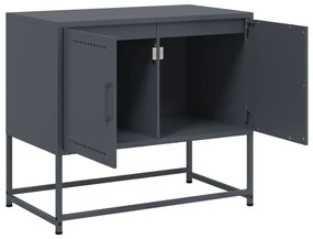 antracitszürke acél TV-szekrény 68,5x39x60,5 cm