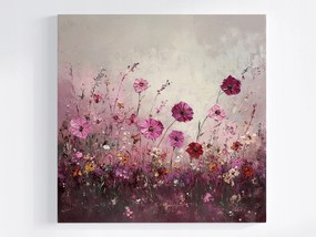 Poszter Természet Mező Kert Lila Virágok 80x80