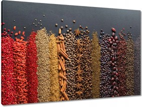 Vászonkép 90x60 Színes fűszer szett